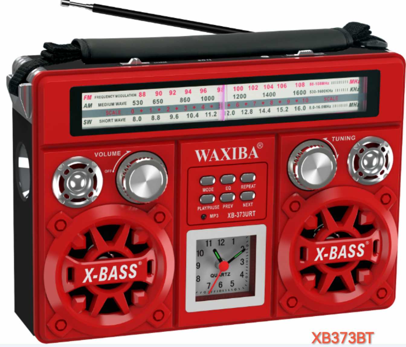 Επαναφορτιζόμενο ραδιόφωνο – XB373BT – Waxiba – 003736 – Red