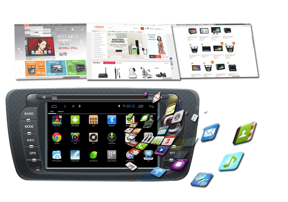Ηχοσύστημα αυτοκινήτου 2DIN – Seat Ibiza – Android – KD-7004