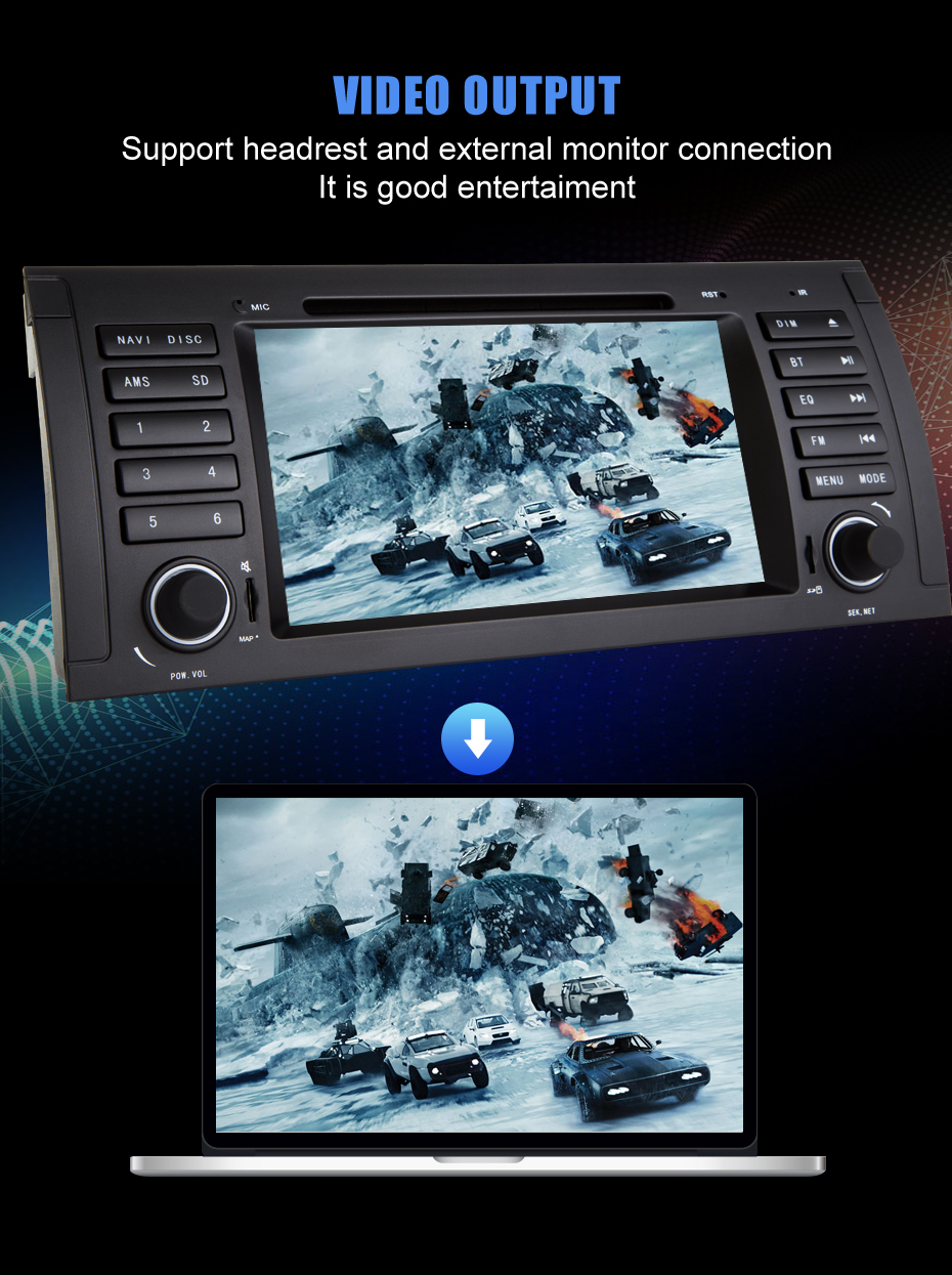 Ηχοσύστημα αυτοκινήτου 2DIN – BMW E39 – Android – JA-7235