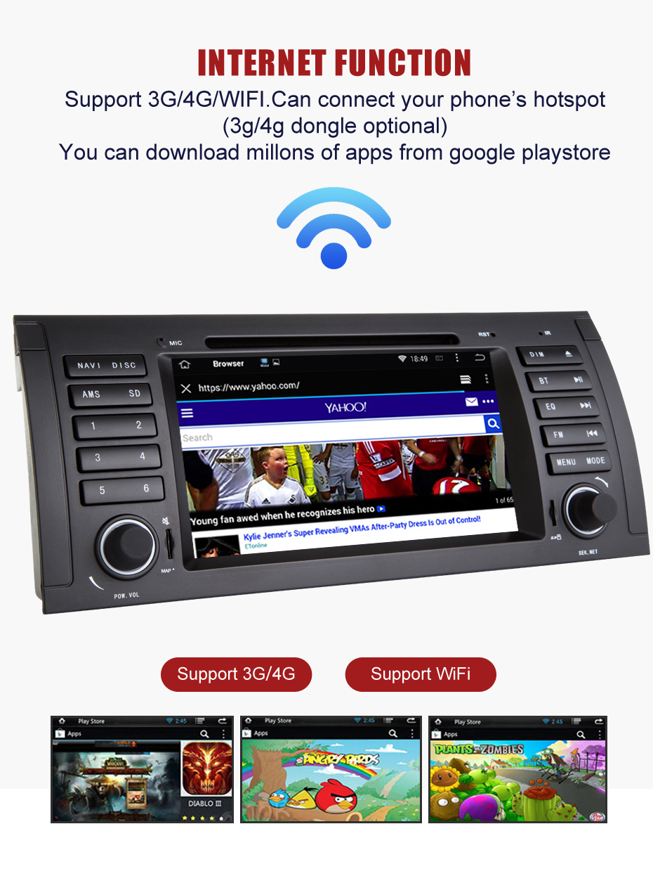 Ηχοσύστημα αυτοκινήτου 2DIN – BMW E39 – Android – JA-7235