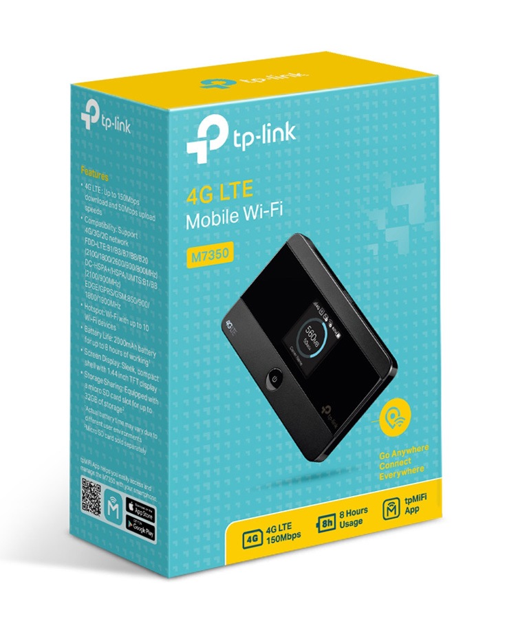 TP-LINK Advanced Mobile WiFi 4G Modem M7350, 2000mAh, Ver. 5.0