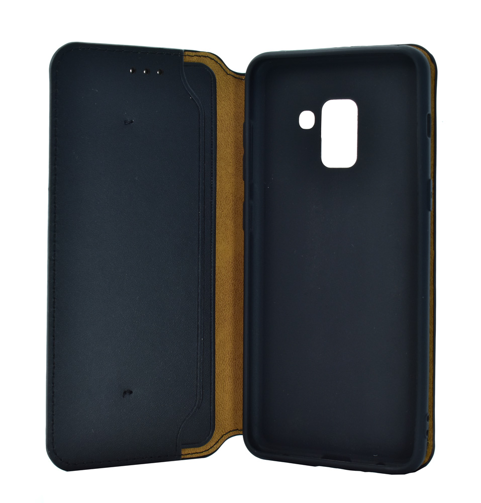 POWERTECH Θήκη Slim Leather για Samsung A5 2018, μαύρη