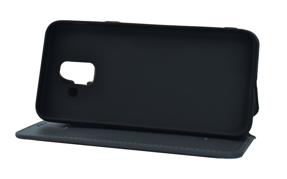 POWERTECH Θήκη Slim Leather για Samsung A6 Plus 2018, γκρι