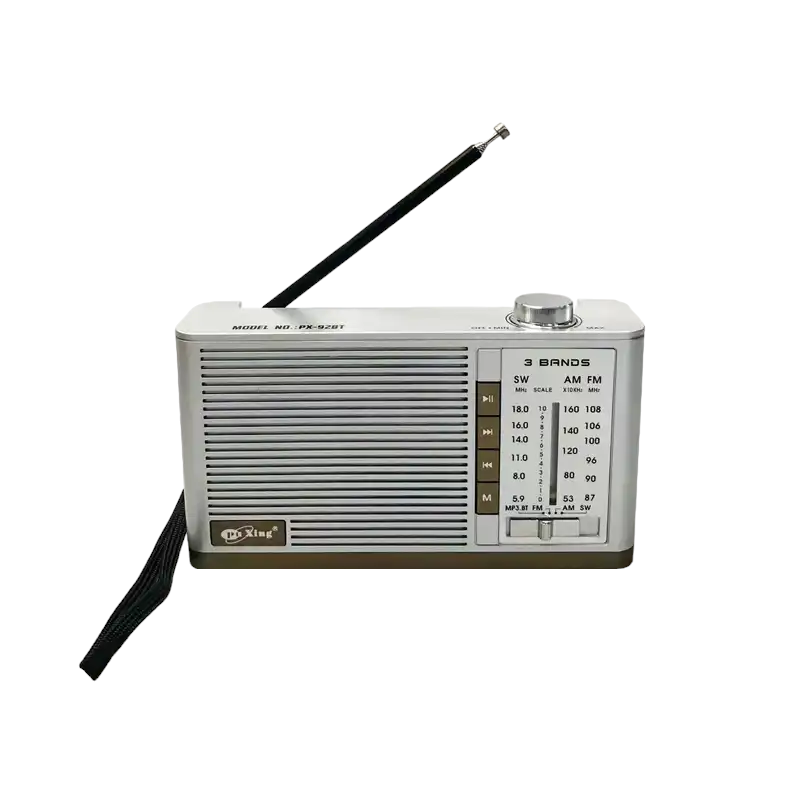 Επαναφορτιζόμενο ραδιόφωνο – PX-92BT – 000923 – Silver