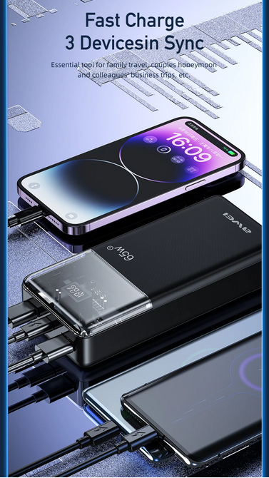 Powerbank – P109K – 30.000mah – PD 65W – AWEI – 006859