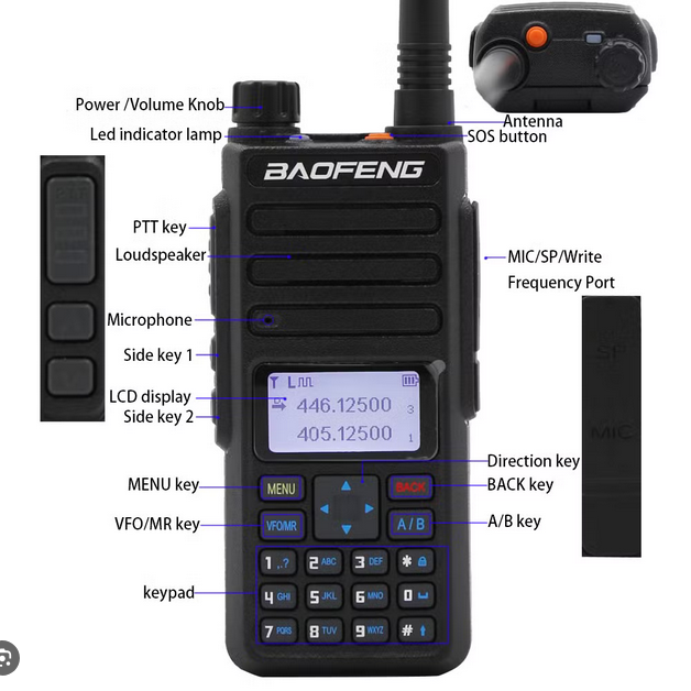 Φορητός πομποδέκτης – UHF/VHF – DMR1801 – Baofeng – 018016