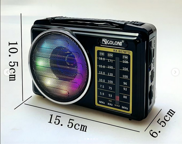 Επαναφορτιζόμενο ραδιόφωνο – RX BT807SD – 080073