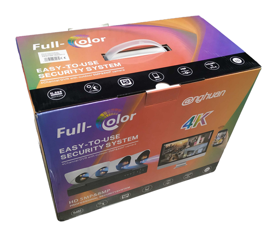 Καταγραφικό δικτύου με 4 κάμερες – CCTV Security Recording System – POE – 080074