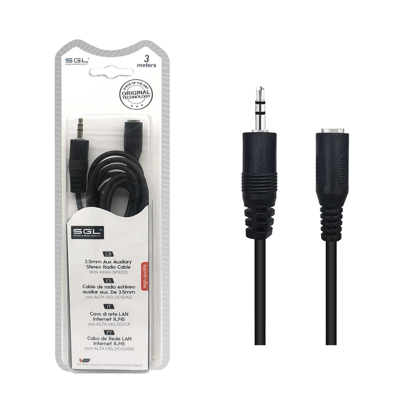 Καλώδιο ήχου Jack 3.5mm – 412 – Male/Male – 1.5m – 097305