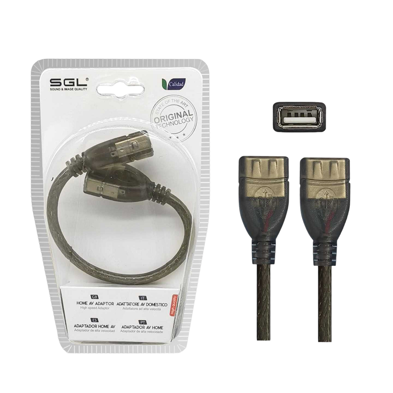 Αντάπτορας καλώδιο – USB-A female/female – 8S-01 – 20cm – 098098