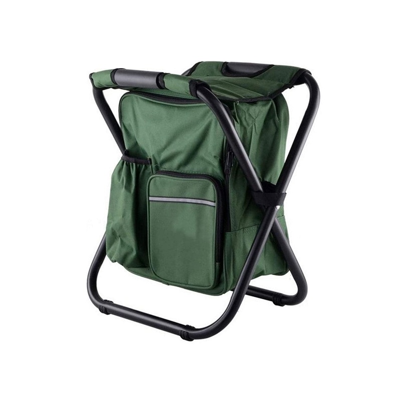 Πτυσσόμενο σκαμπό και σακίδιο camping – 1344 – 170105 – Green