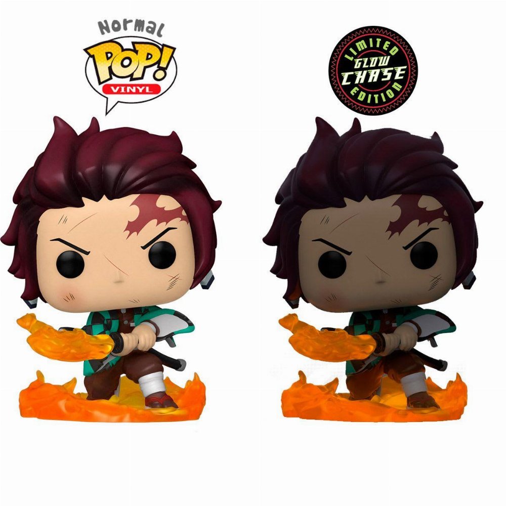 Φιγούρες Funko POP! Bundle of 2: Demon Slayer: Kimetsu no Yaiba – Tanjiro Kamado (Hinokami Kagura) #874 & Chase (Exclusive)