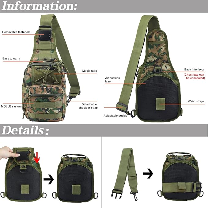 Σακίδιο πλάτης/στήθους – One Strap – BL050-B14 – 270546 – Army Beige