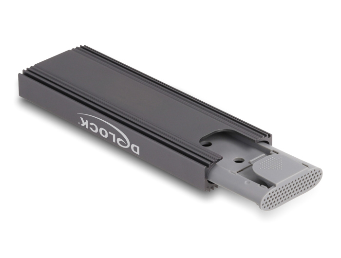 DELOCK θήκη για M.2 NVMe PCIe/SATA SSD 42019, tool free, 10Gbps, μαύρη