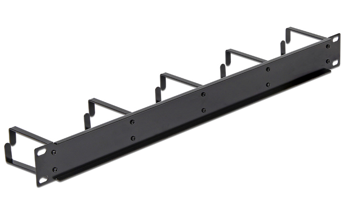 DELOCK cable management 42496 για rack 19″/1U, 5x γάντζοι, μαύρο