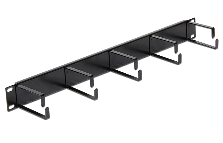 DELOCK cable management 42496 για rack 19″/1U, 5x γάντζοι, μαύρο