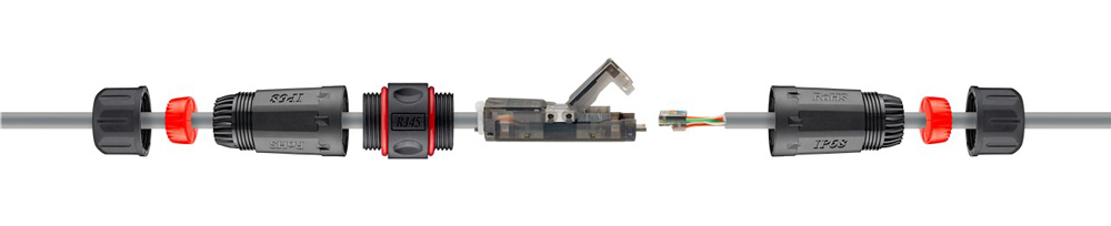 GOOBAY σύνδεσμος καλωδίων CAT 6 44415, UTP, αδιάβροχος, toolfree