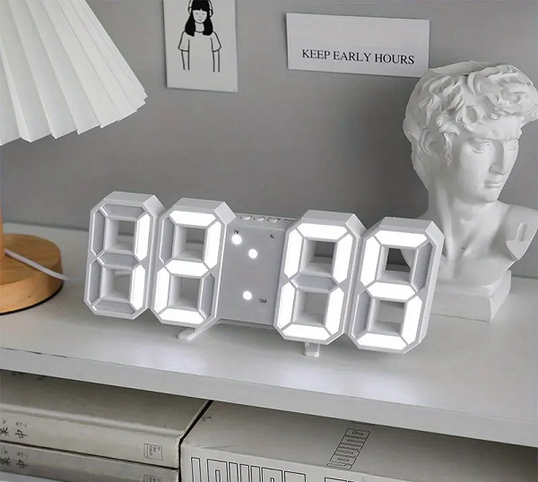Ψηφιακό ρολόι – Ξυπνητήρι – 6609 – 466097 – White