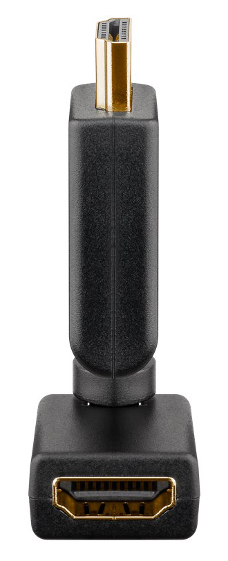 GOOBAY αντάπτορας HDMI 51721, 180° περιστρεφόμενος, 4K/60Hz, μαύρος