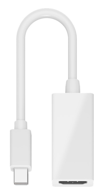 GOOBAY καλώδιο mini DisplayPort σε HDMI θηλυκό 51729, 0.15m, λευκό