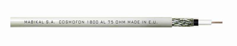 MABIKAL καλώδιο κεραίας 75Ohm, 1mm, 100m, λευκό