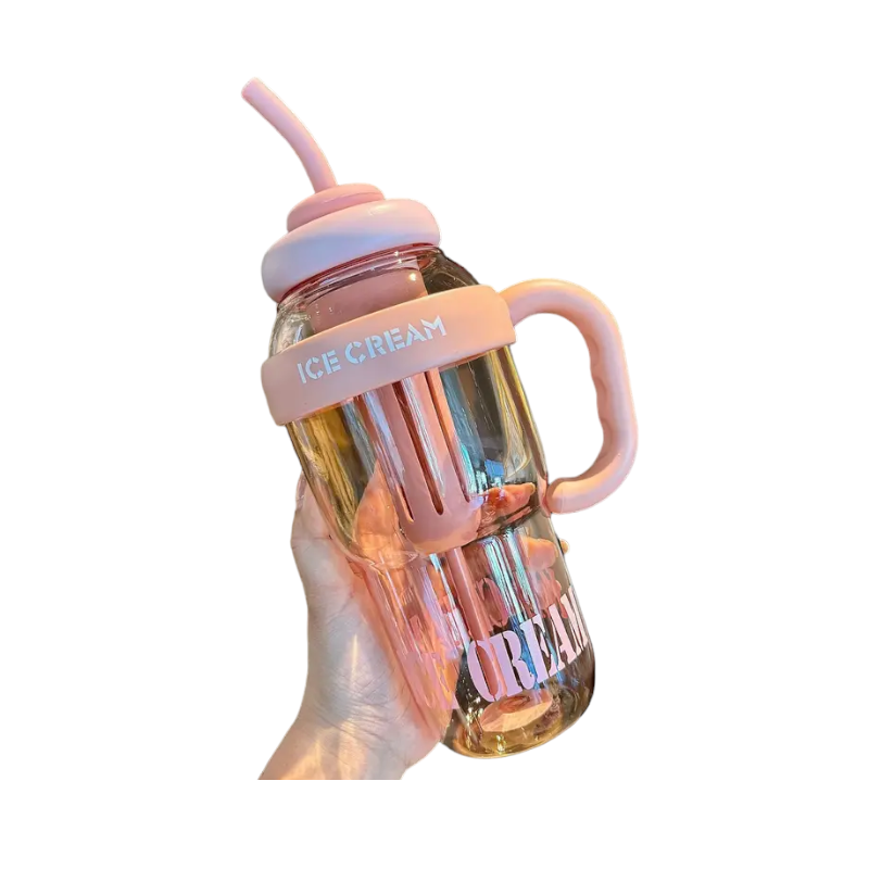 Φορητό παγούρι πλαστικό με καλαμάκι – 1300ml – RTS16 – 590166 – Pink