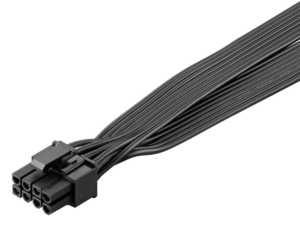 GOOBAY καλώδιο 8 pin σε 2x 6+2 pin PCIe 59714, 23cm, μαύρο