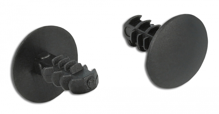 DELOCK Πλαστική τάπα 60188 για κάλυψη οπών, 8.7×9.6mm, μαύρη, 10τμχ