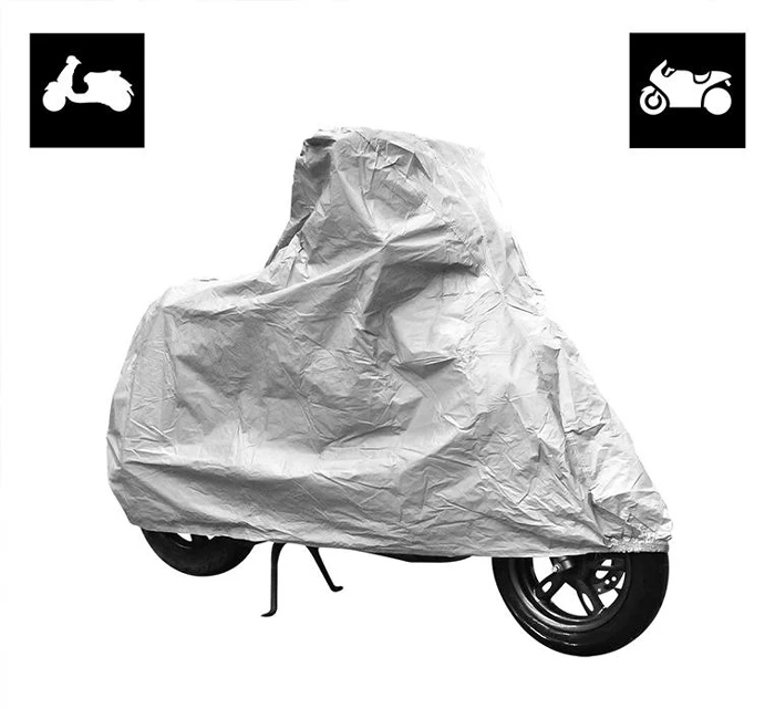 PROPLUS κουκούλα μηχανής 610250 με θήκη, XL 246x104x127cm, ασημί