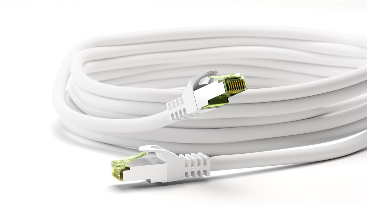 GOOBAY καλώδιο δικτύου 61108, CAT 8.1 S/FTP, copper, LSZH, 7.5m, λευκό