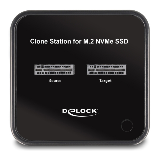 DELOCK docking station 64177, clone function, 2x M.2 NVMe 10 Gbps, μαύρο