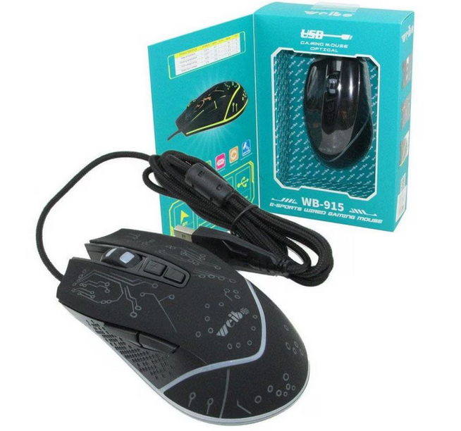 Ενσύρματο ποντίκι Gaming – LED RGB – WB915 – Weibo – 659158
