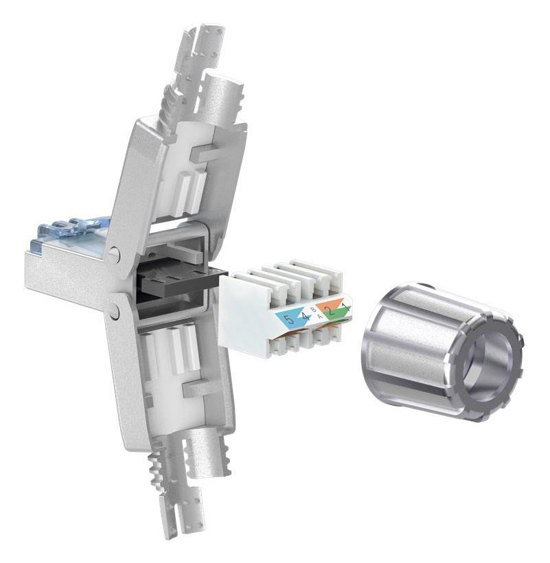 GOOBAY βύσμα RJ45 65939, CAT 6A STP, tool-free, ασημί
