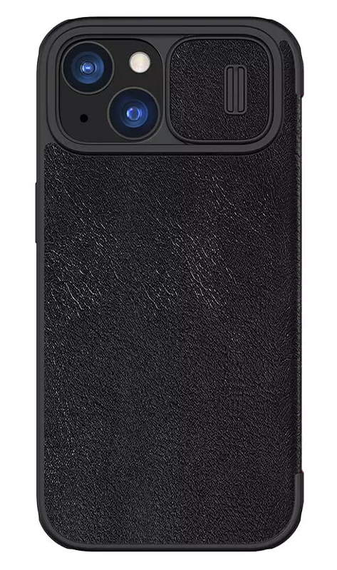 NILLKIN θήκη Qin Pro για iPhone 15 Plus, δερμάτινη, μαύρη