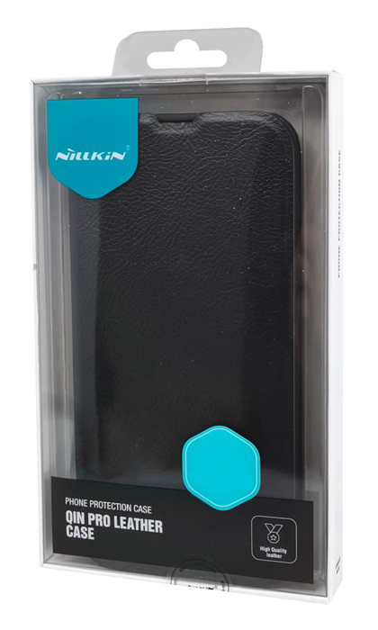 NILLKIN θήκη Qin Pro για iPhone 15 Plus, δερμάτινη, μαύρη