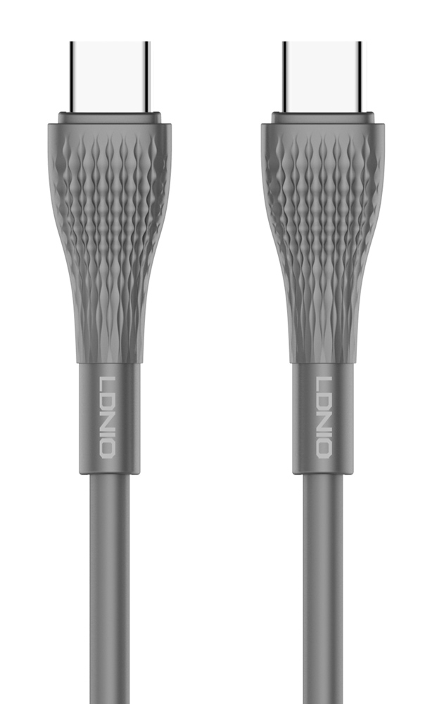 LDNIO καλώδιο USB-C σε USB-C LC671C, 65W PD, 1m, γκρι