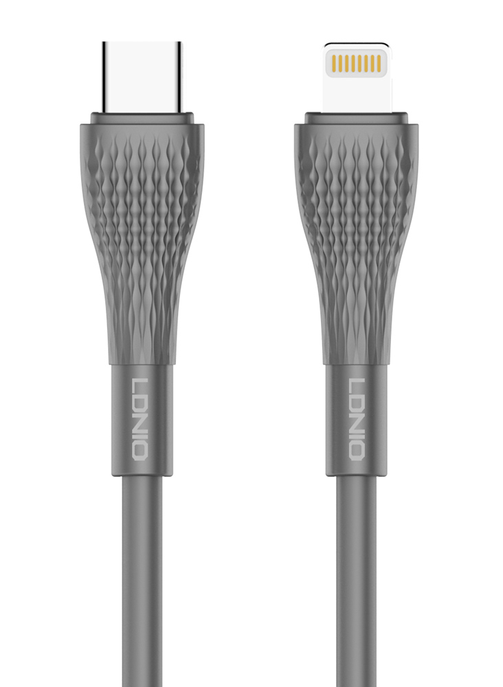LDNIO καλώδιο Lightning σε USB-C LC671I, 30W PD, 1m, γκρι