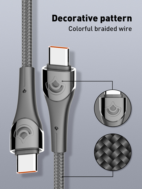LDNIO καλώδιο USB-C σε USB-C LC861C, 65W PD, 1m, γκρι