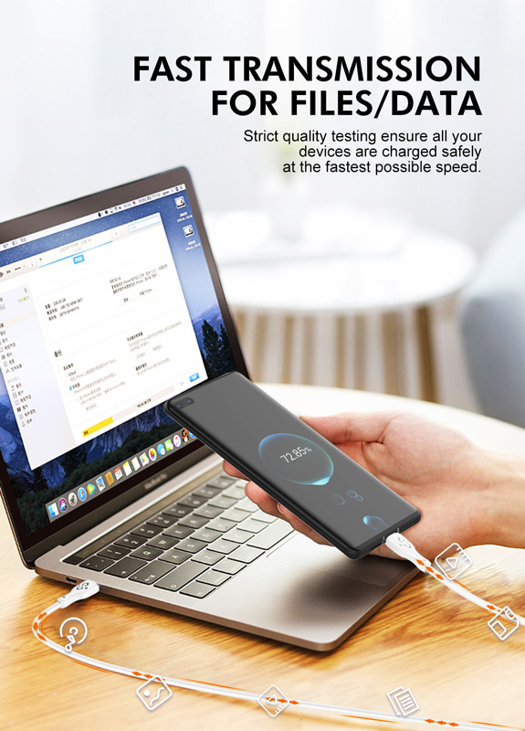 LDNIO καλώδιο USB-C σε USB-C LC812C, 65W PD, 2m, λευκό
