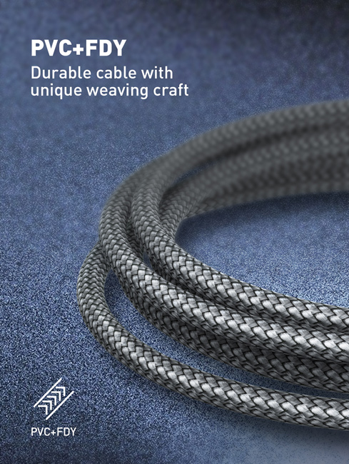 LDNIO καλώδιο USB-C σε USB-C LC101, 65W PD, 1m, γκρι