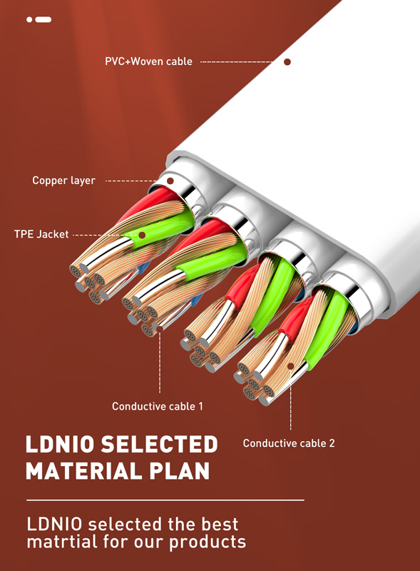 LDNIO καλώδιο USB-C σε USB-C LC131C, 65W PD, 1m, λευκό