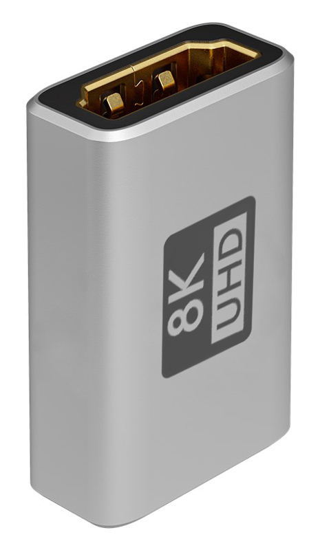 GOOBAY αντάπτορας HDMI 72008, Ethernet, 8K/60Hz, 4K/120Hz, 48 Gbps, γκρι