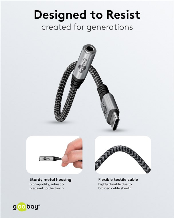 GOOBAY αντάπτορας USB-C σε 3.5mm 74056, γκρι