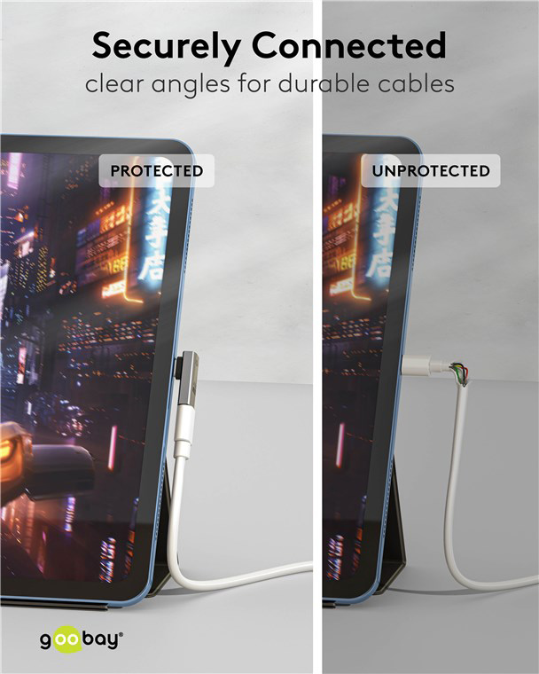 GOOBAY αντάπτορας USB-C 74443, γωνιακός 90°, USB4, 240W, 40Gbps, 8K, γκρι