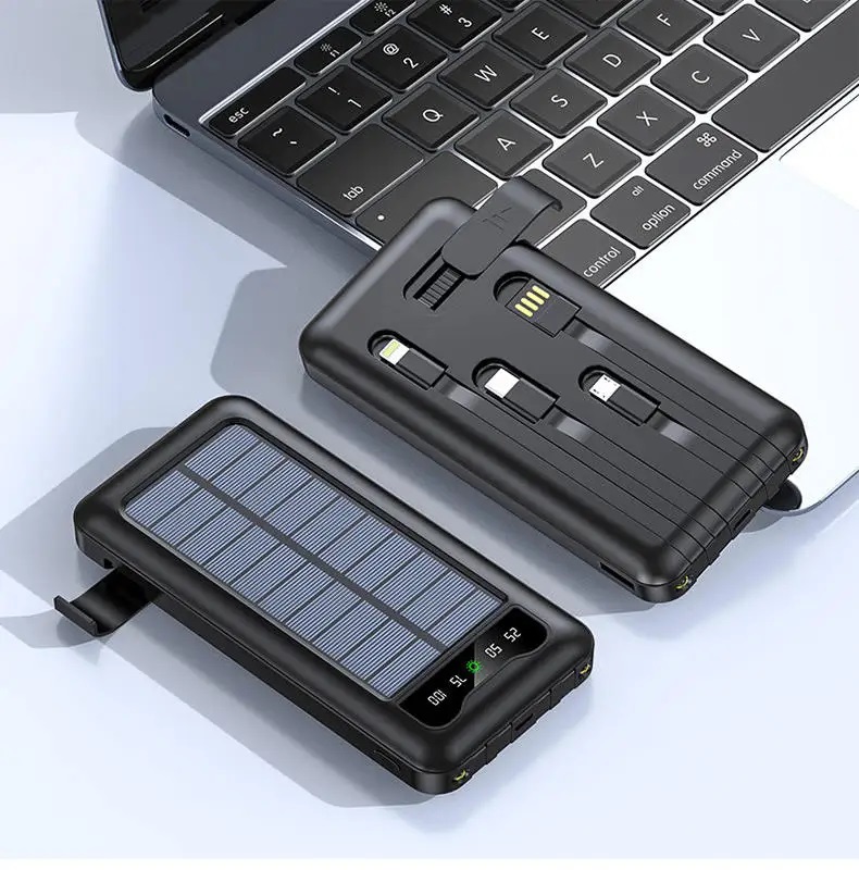 Powerbank με ηλιακό πάνελ – 4in1 – 10.000mah – KJ495 – 810378 – Black