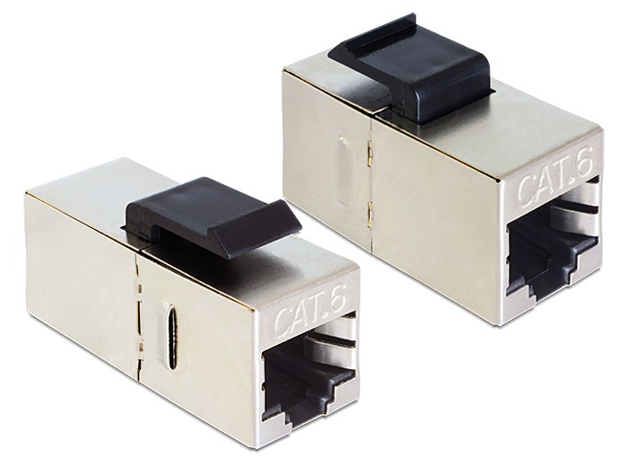 DELOCK Keystone module RJ45 86210, Cat 6 STP, ασημί