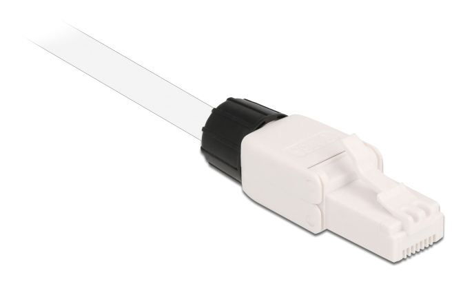 DELOCK βύσμα RJ45 CAT 6A UTP 86978, tool-free, λευκό