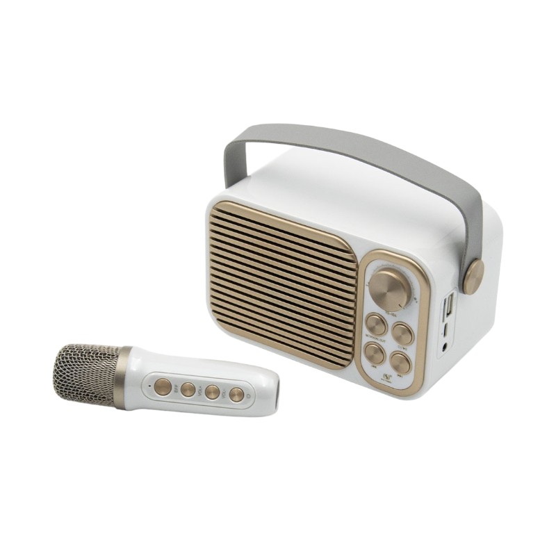 Ασύρματο ηχείο Bluetooth με μικρόφωνο Karaoke – YS-104 – 887295 – White