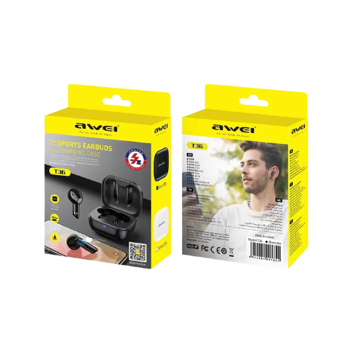 Ασύρματα ακουστικά Bluetooth με θήκη φόρτισης – T36 – Awei – 888704