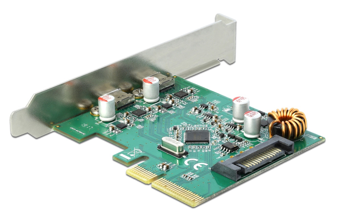 DELOCK κάρτα επέκτασης PCI Express x4 σε 2x USB-C 90397, 10 Gbps